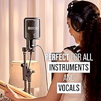 Vista 4 de RØDE NT-USB+ Professional-Grade USB Condenser Microphone For Recording Studio Quality Audio Directly To A Computer Or Mobile Device, Black