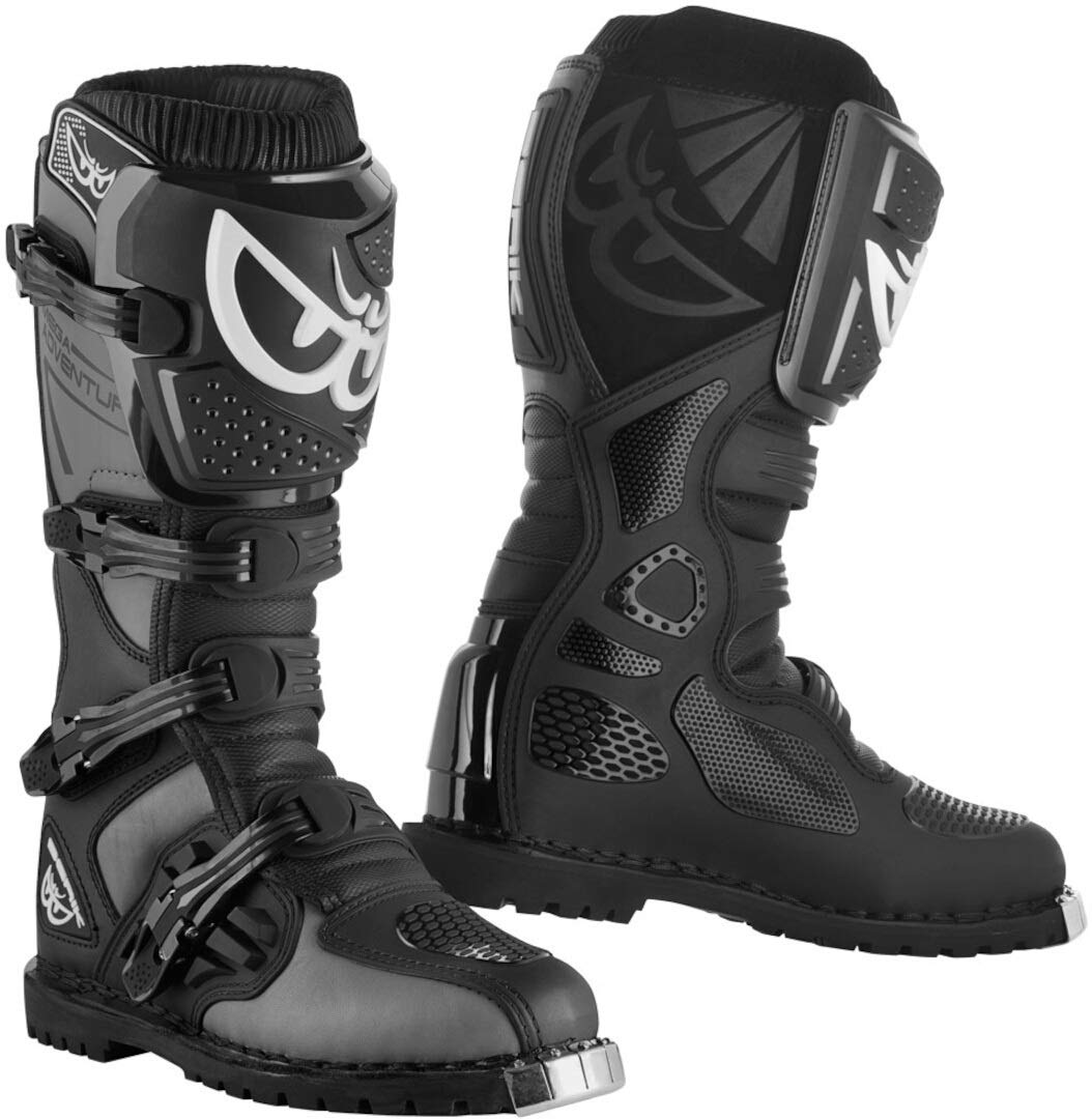 Berik Terrain Stivali Adventure Enduro/MX, nero/grigio, 45