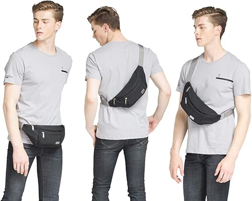 Miniatura 2 de TINYAT Cangurera de viaje con bolsillo para la cintura, súper ligera para caja de cajero de viaje, kit de herramientas T201, Negro2003, m
