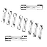 Compstudio 10pcs T2AL250V 5x20mm 2A Slow Blow 250V Slow Acting Fuse Glass Tube Time-delay Fuse (3/16 in x 3/4 in) for Power Supply, Microwave, Auto Accessories, Circuit Breaker
