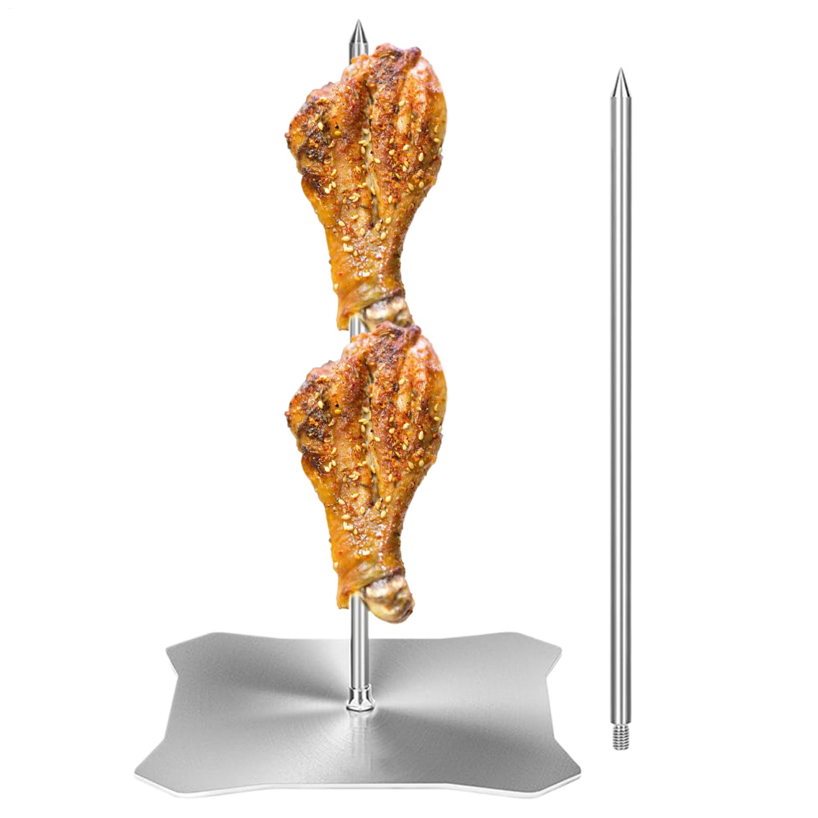 Soporte de acero inoxidable para tacos al pastor, kebab y shawarma en horno o ahumadores