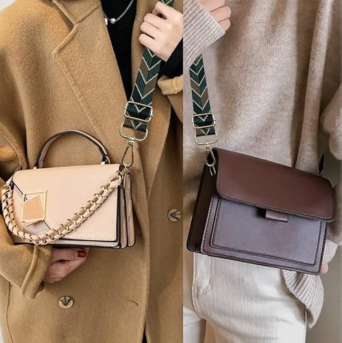 Bandouliere de Rechange Reglable Vert, Sangle de Sac a Main Remplacement, Sangle de Rechange Universelles mit Boucle Dore pour Femme Sac à Main, Sac à Bandoulière Accessoires, 206 – vue 4