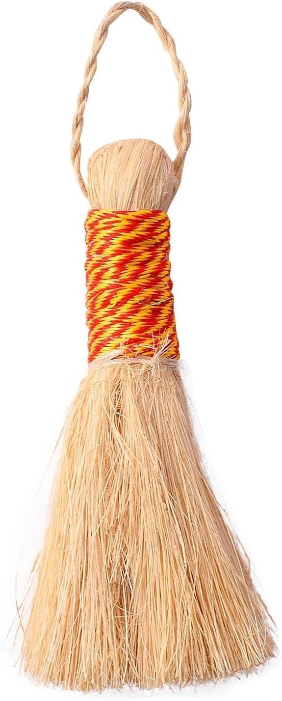 SATVIK 10 Inch - Auspicious Temple Banana Broom – Pure Banana Stem Fiber Puja Cleaning Brush for Sacred Spaces, Dust-Free & Eco-Friendly - (Large)
