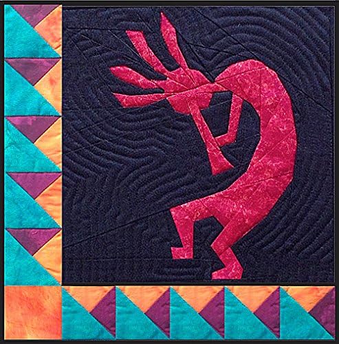 Picture Piecing Kokopelli - New Form of Foundation Paper Piecing Pattern - 12" x 12" Quilt Block