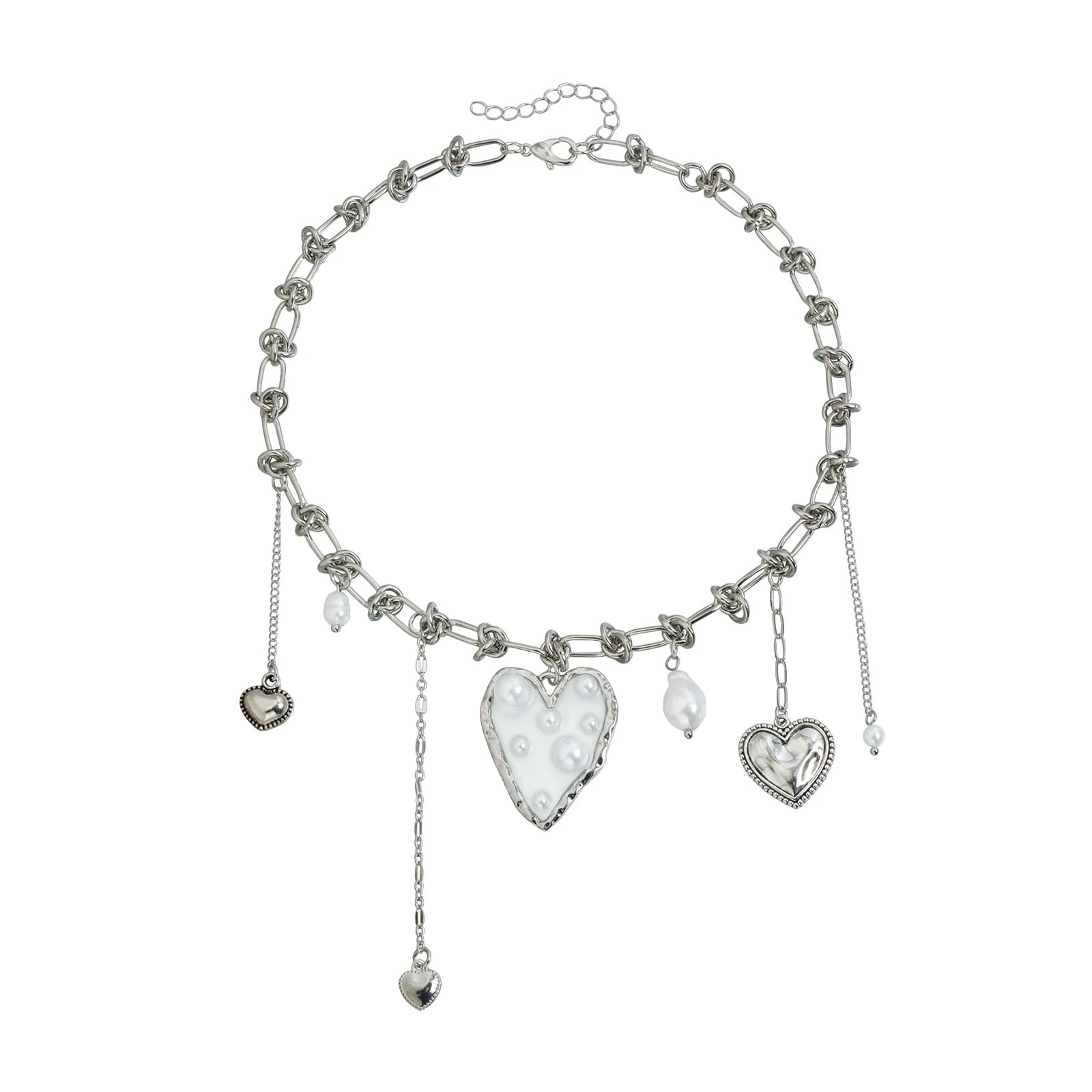 BWANGIAO Irregular Heart Shaped Pearls Necklace Fashion Jewelry Irregular Chain For Women Elegant And Stylish Accessory