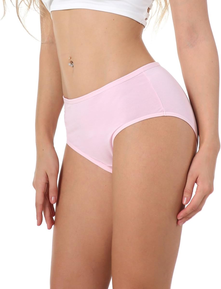 5Pack Womens Brief Soft Underwear Breathable Panties 5Colors Multipack