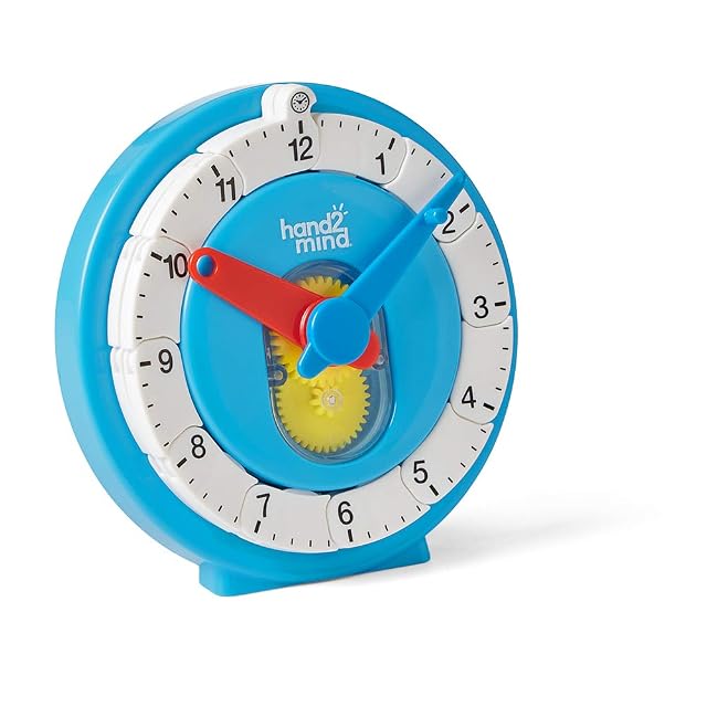 Foto 8 de 8 de Learning Resources Reloj de línea numérica de para niños, aprender a decir las horas, recursos de matemáticas