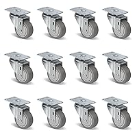 Vista 44 de Ruedas giratorias de 3.5 pulgadas, ruedas giratorias resistentes con freno, capacidad de carga de 1000 libras en total (2 frenos y 2 giratorios)