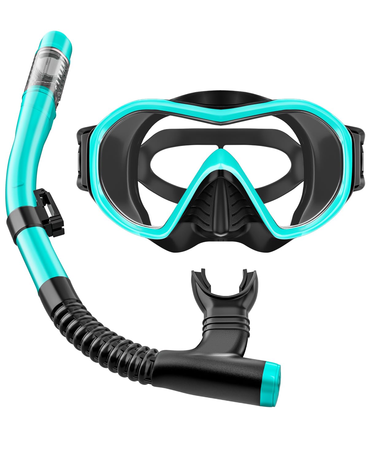 UPhitnis Gafas de Buceo Adulto - Antifugas Mascara Snorkel con Dry Top Snorkel para Snorkel, Natación y Buceo - Mascara Buceo Antivaho Visión Panorámico para Mujer y Hombre