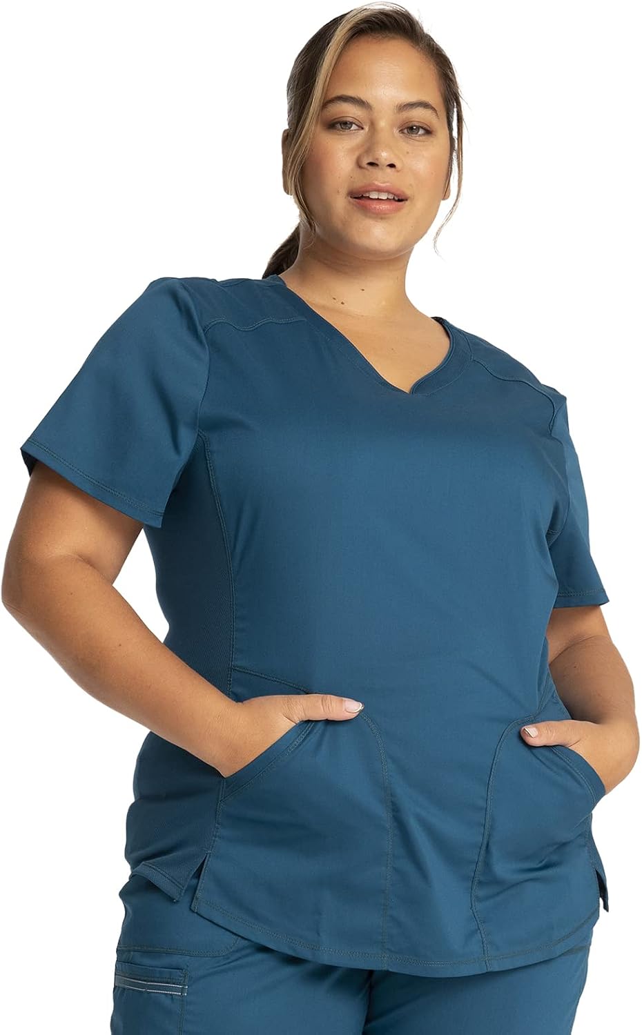 Cherokee Scrub Set for Women V-Neck Top & Jogger Pant | Elastic Waistband For a Secure Fit, Comfortable Fit, Easy-Care Design, Made For Every Shift