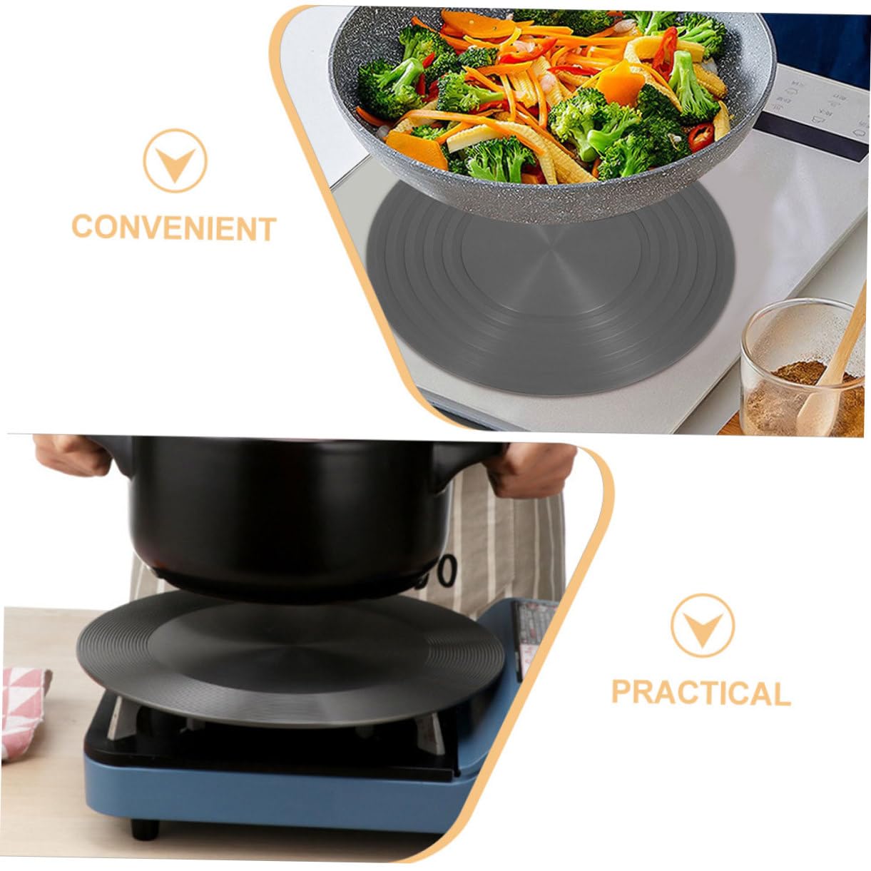 SHINEOFI Diffusore di Calore per Fornelli Gas Piastra Diffusore per Fornelli Gas Dispositivo di Scongelamento in Alluminio Piastra da Cucina