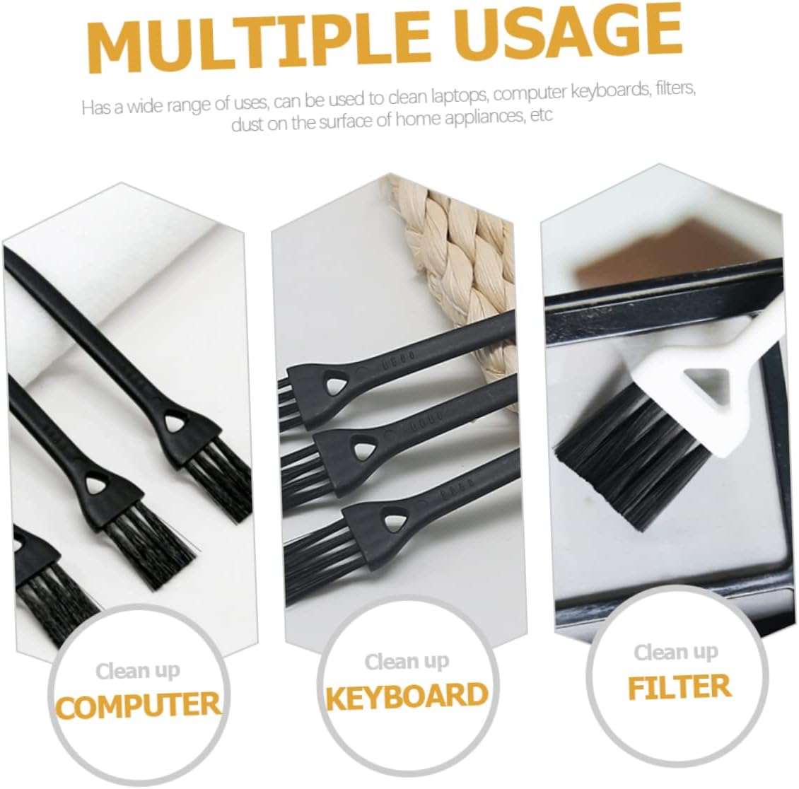 NUOBESTY 30Pcs Gaps Cleaning Brush Portable Keyboard Cleaner Tool for and Printers Soft Bristles Compact Design Easy to Store Durable Material