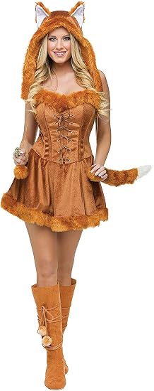 Sexy volpe costume da donna marrone : Amazon.it: Giochi e giocattoli