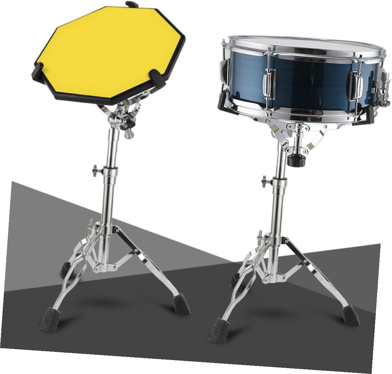Snare Drum Stand Portable Tripod Rack Alloy Drum Shelf for Practice Pad Lightweight Double-braced Hardware