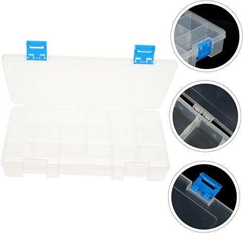 Miniatura 6 de Didiseaon Caja organizadora de piezas pequeñas, caja de almacenamiento de tornillos, organizador de caja de herramientas, fácil de abrir y cerrar,