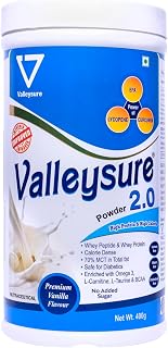 Valleysure Protein Powder | Protein & Calorie Vanilla Flavor No Added Sugar (400GM) Price In India