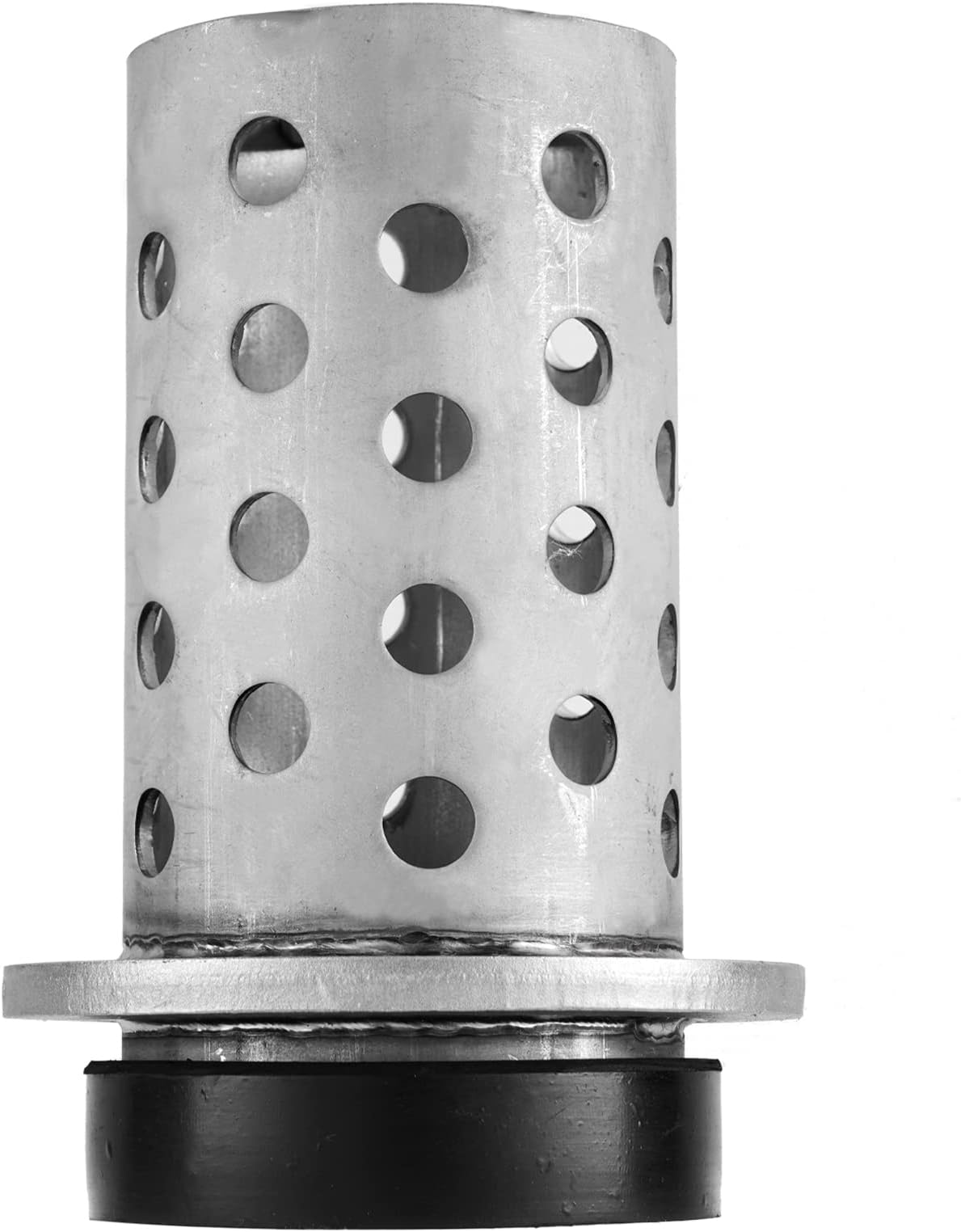 DZQ Perforated Casting Flask Vacuum Casting Stainless Steel Wall Flanged with Rubber Sprue Base(3" x 6")