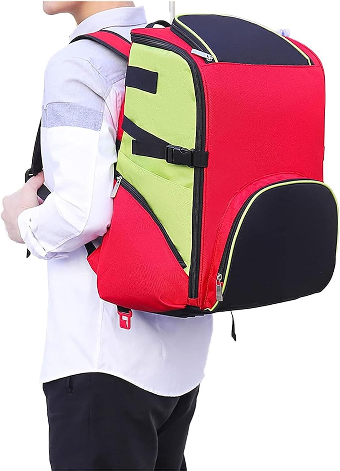 取り外し可能なトロリー、看護婦、医者、EMT、EMS のための大きい容量の緊急時の救助のキットが付いている専門の貯蔵の医学袋(L (