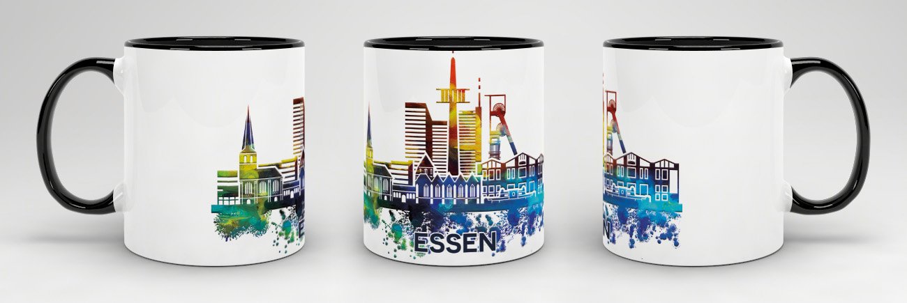 Kiel Skyline Tasse – Bedruckter Keramikbecher, 0,3 L, Spülmaschinenfest, Für Links- Und Rechtshänder