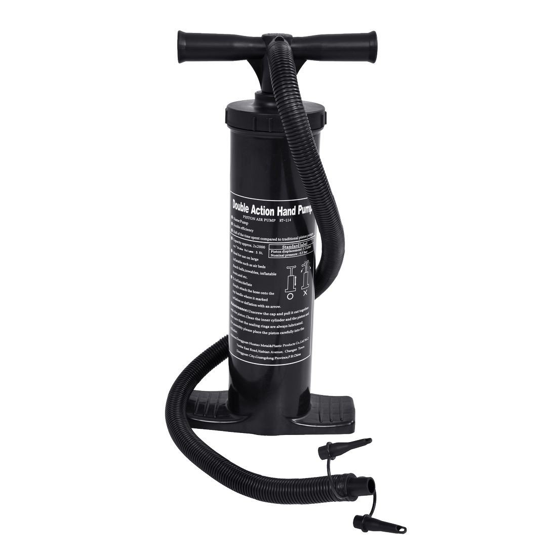 Doppelhub Luftpumpe 2x2000 ccm mit Überdruckventil, Standfuß