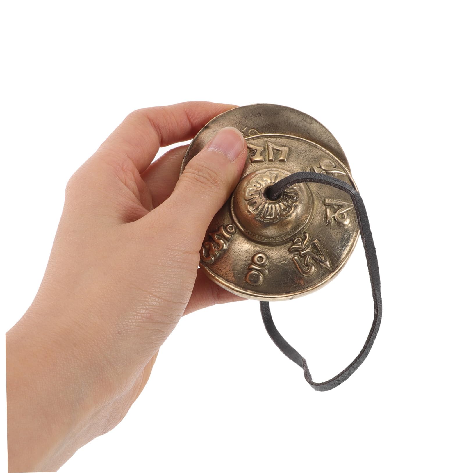 1 Paar Tibetische Tingsha Zimbeln Kupfer Gold, Klanginstrument