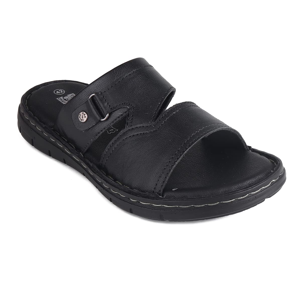 Red Chief Black Leather Casual Slippers for Men (B0C4B66TWB) Amazon Price History, Amazon Price Tracker