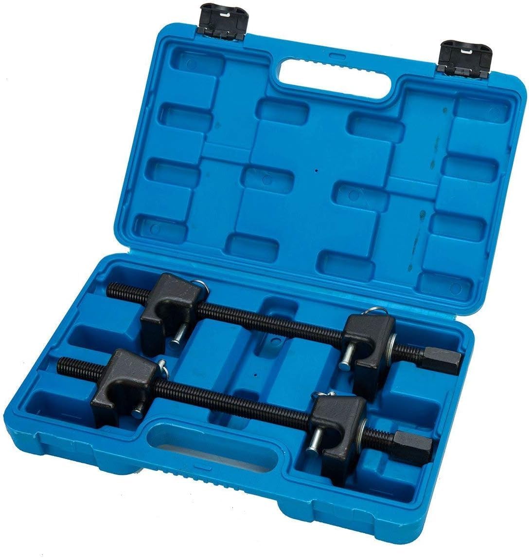 FreeTec Compressore a molla elicoidale per ammortizzatori MacPherson, 2 pezzi, per auto e garage (blu)