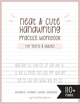 Neat and Cute Handwriting practice Workbook for adults and Teens Improve your handwriting skill & Practice with Monoline lettering Practice Page, ... worksheet for adults, My Chewycake font