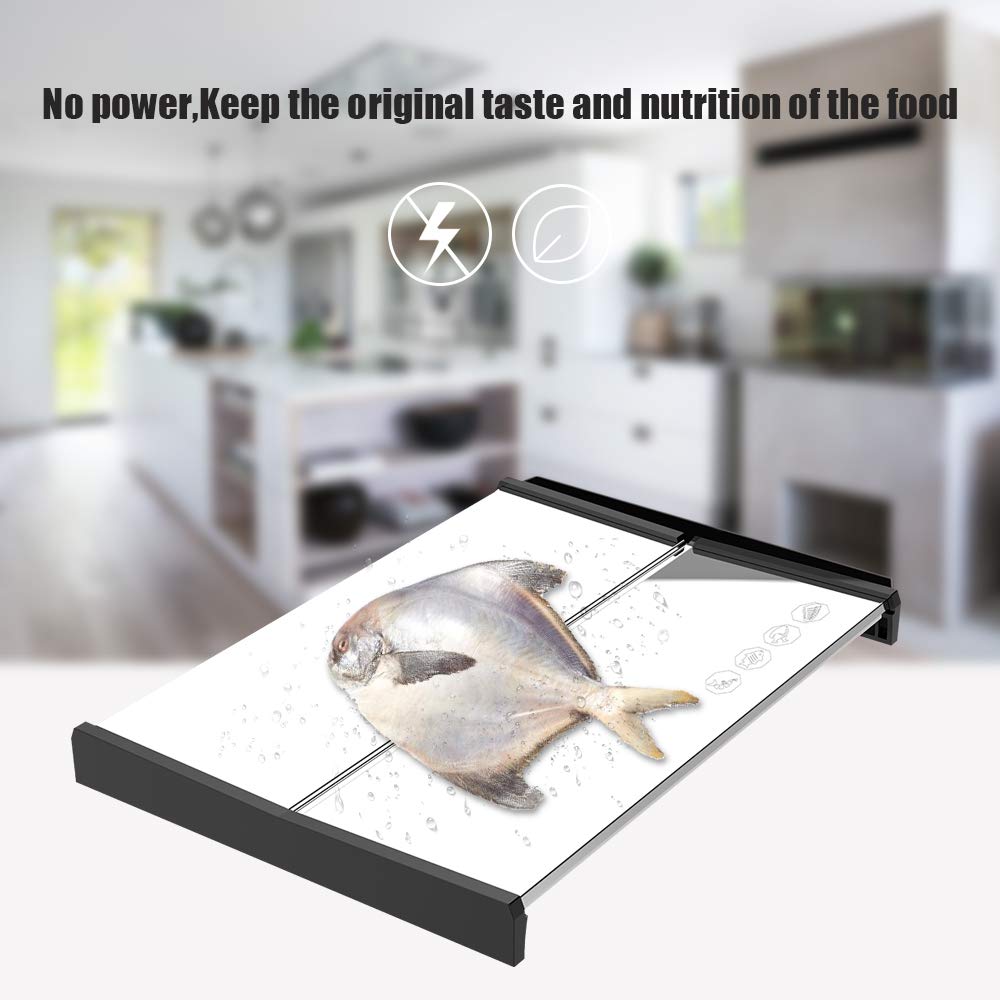 Rapid Defrosting Tray Natural Thawing Plate - Eco Friendly Defrosting Board with Thickness 0.2" and Stable Framework for Frozen Meat, Fish, Vegetables, No Heating, BPA Free…, view 5