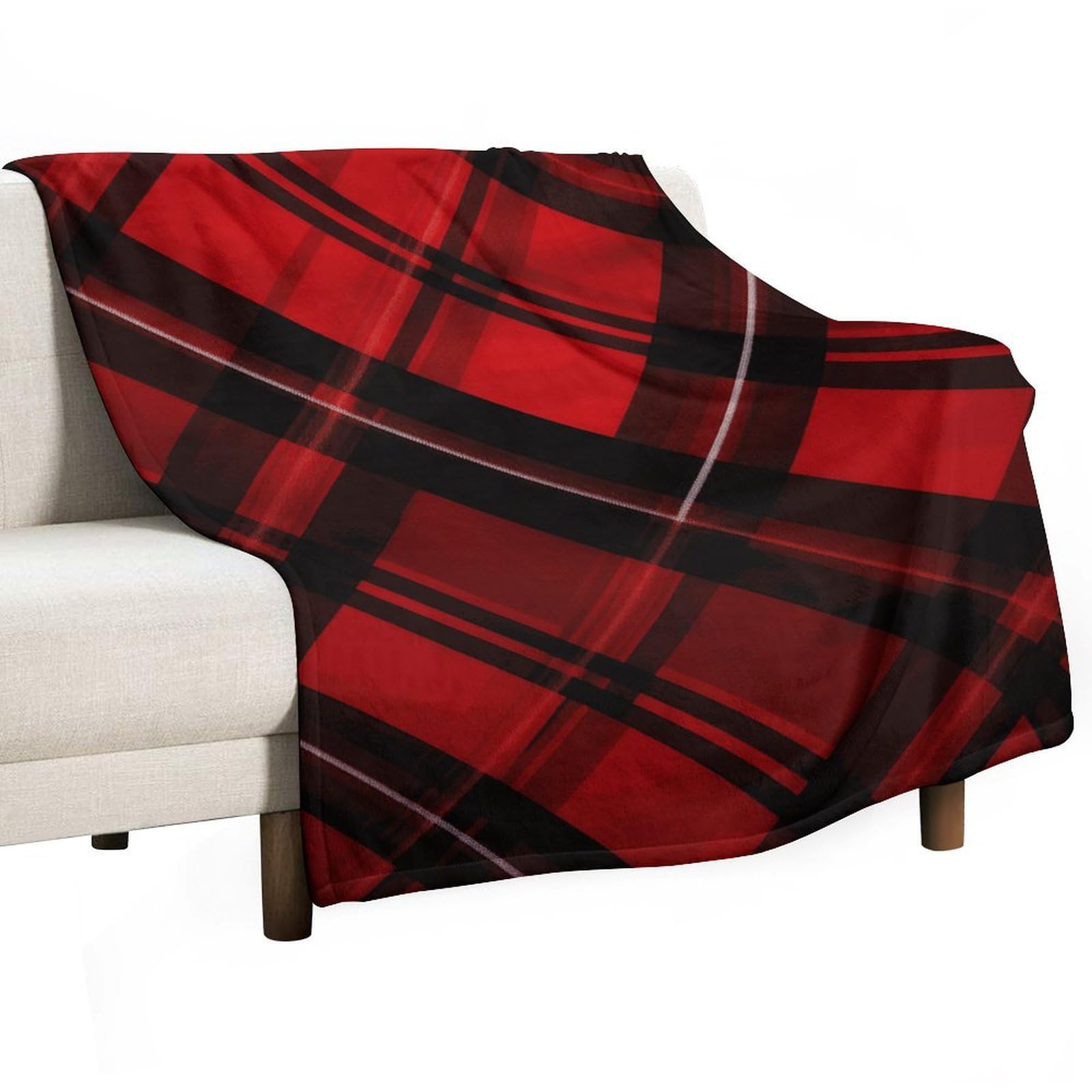 Couverture en flanelle haut de gamme 152x203 cm pour lit et canapé élégant