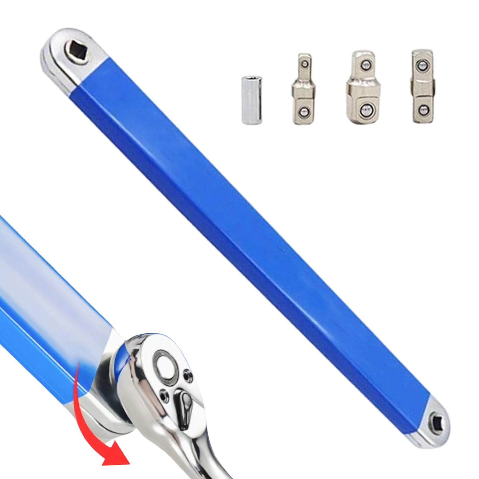Rallonge pour clé à cliquet déportée | Outil manuel 38,1 cm pour accès difficile - Jeu de rallonge de clé à cliquet offset | pour Réparation Auto, Transmission, Pompe à Eau, Climatisation