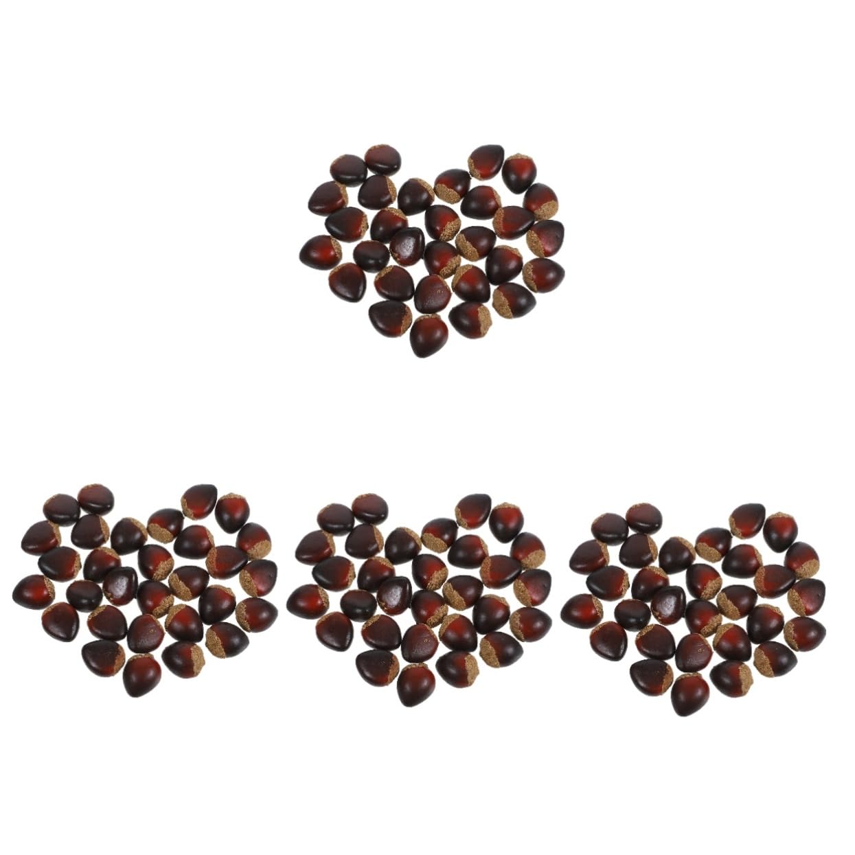 PRETYZOOM 4 Set Di Castagne Finte Di Castagne Artificiali Realistiche Per Il Autunnale Matrimonio 30 Pezzi * 4