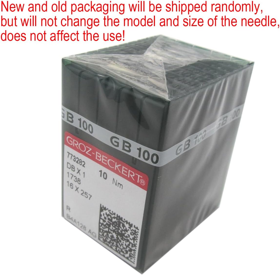 GROZ-BECKERT Needle in CKPSMS Clear Plastic Box- 100PCS Groz Beckert DBX1 1738 16X257 Sewing Machine Needles (Needle Size:16/100) - Image 4