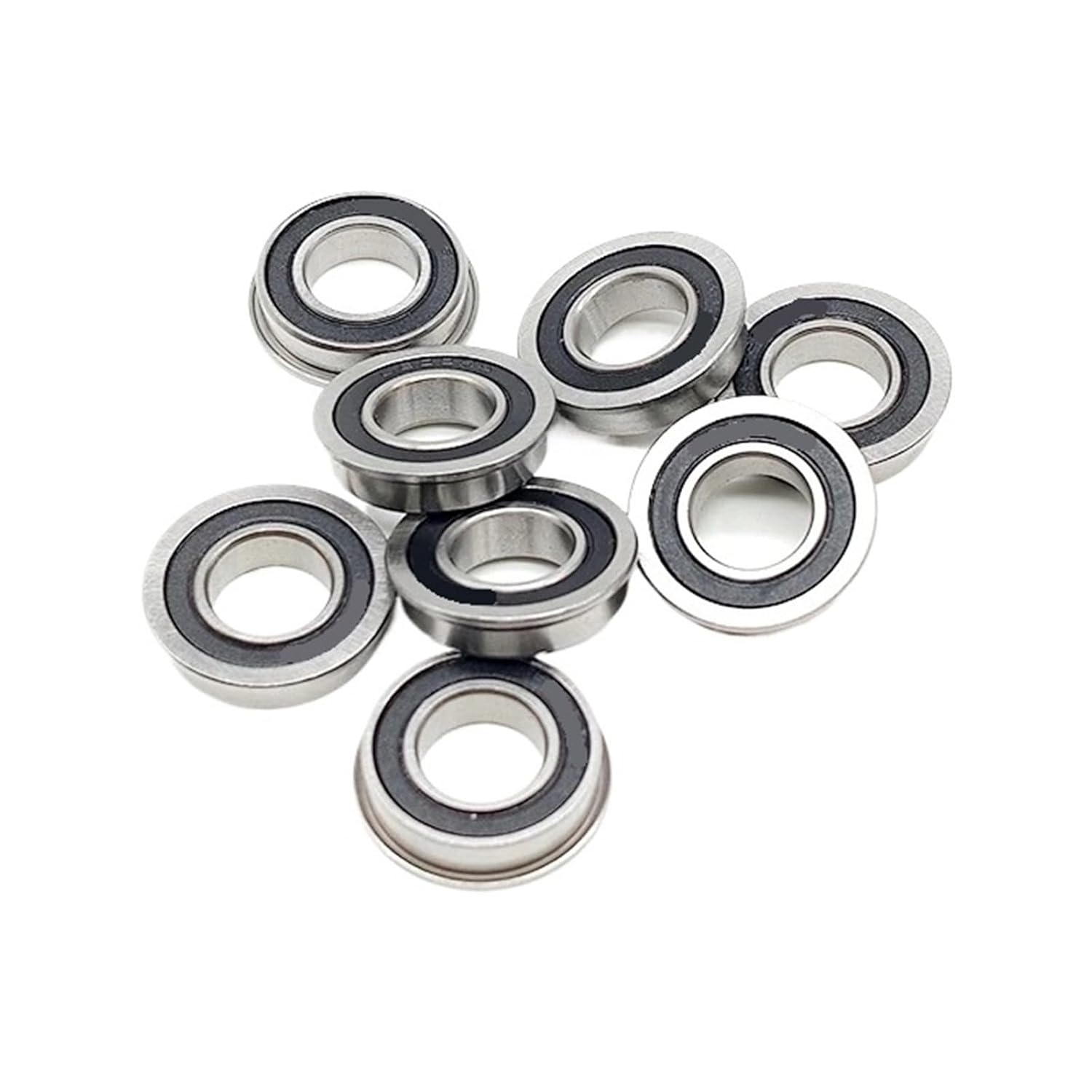10PCS F6800RS 10X19X5 mm Double Rubber Cover Flange Ball Bearing Deep Groove Bearing