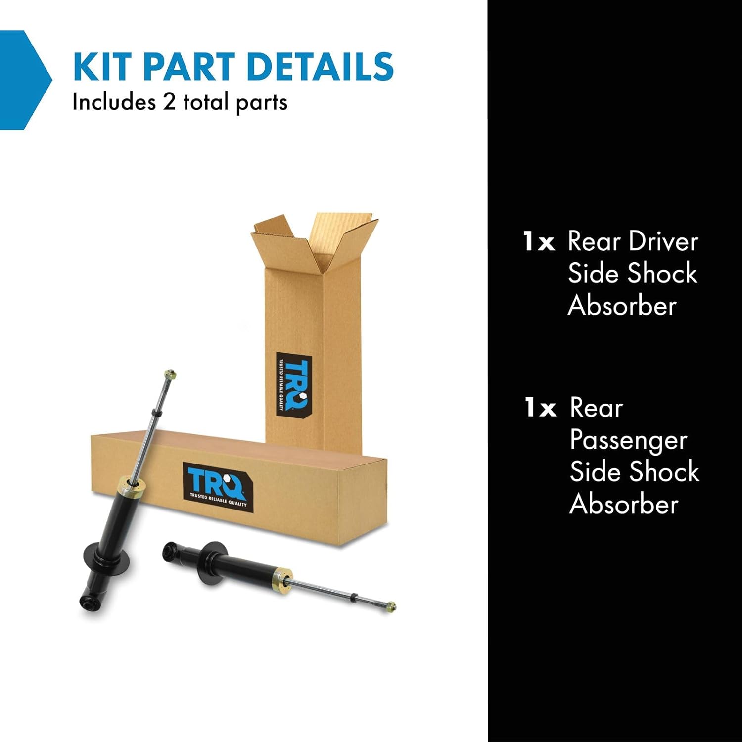 TRQ Rear Shock Absorber Set Compatible with 2002-2005 Ford Explorer Mercury Mountaineer