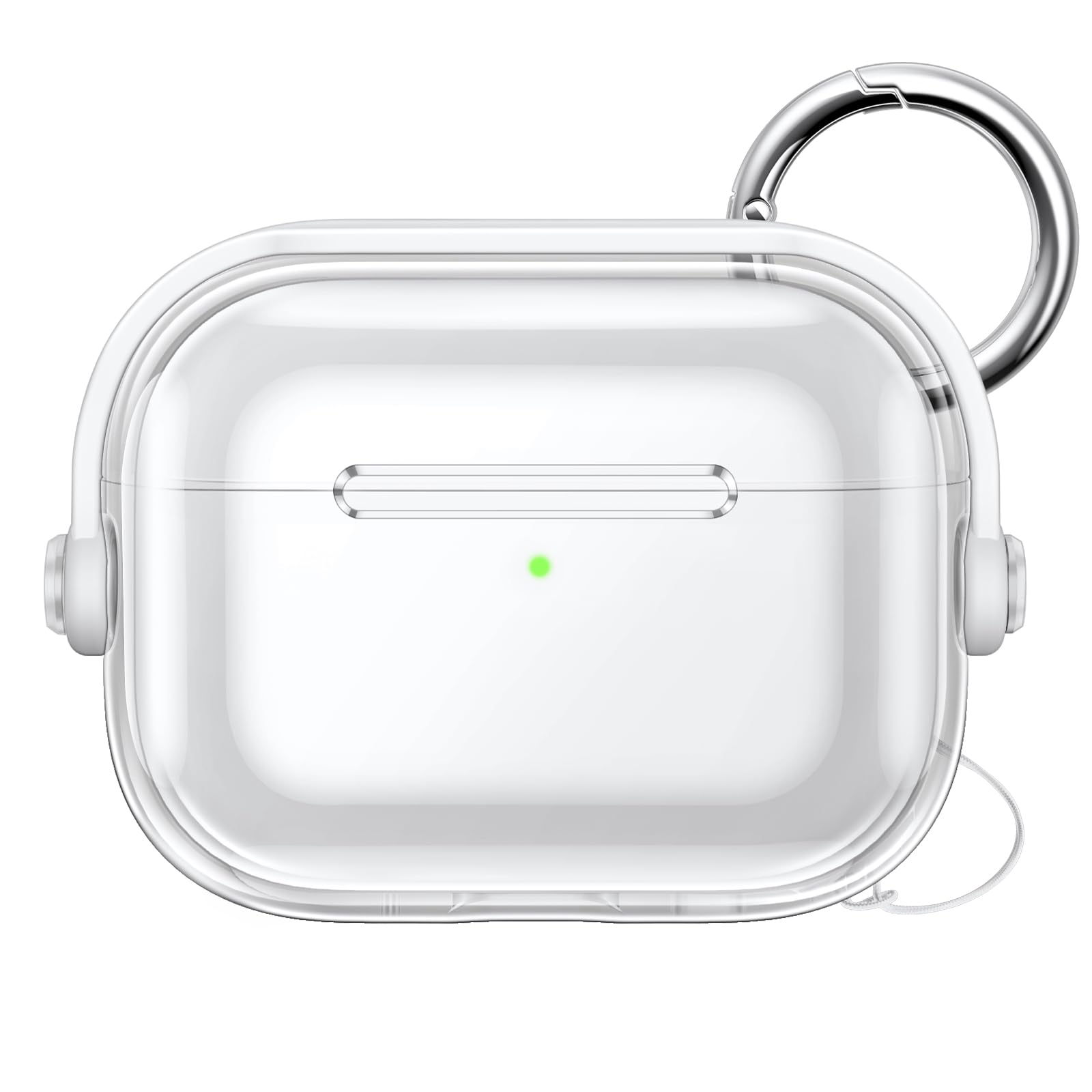 JETech Przezroczyste Etui z Bezpiecznym Zamknięciem dla AirPods Pro 3 (2025) z Brelokiem, Wysoce Przezroczysty Miękki TPU, Odporny na Wstrząsy Ochronny (Przezroczysty)