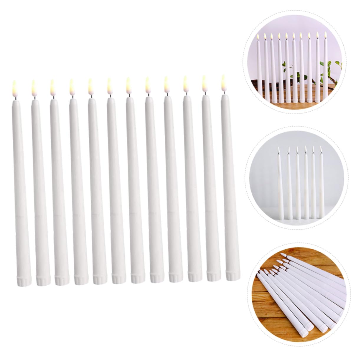 12 Piezas Luz de Vela LED de Poste Lámpara de Vela Decorativa para Halloween Suministros para Fiesta de Halloween Lámpara de Poste de LED