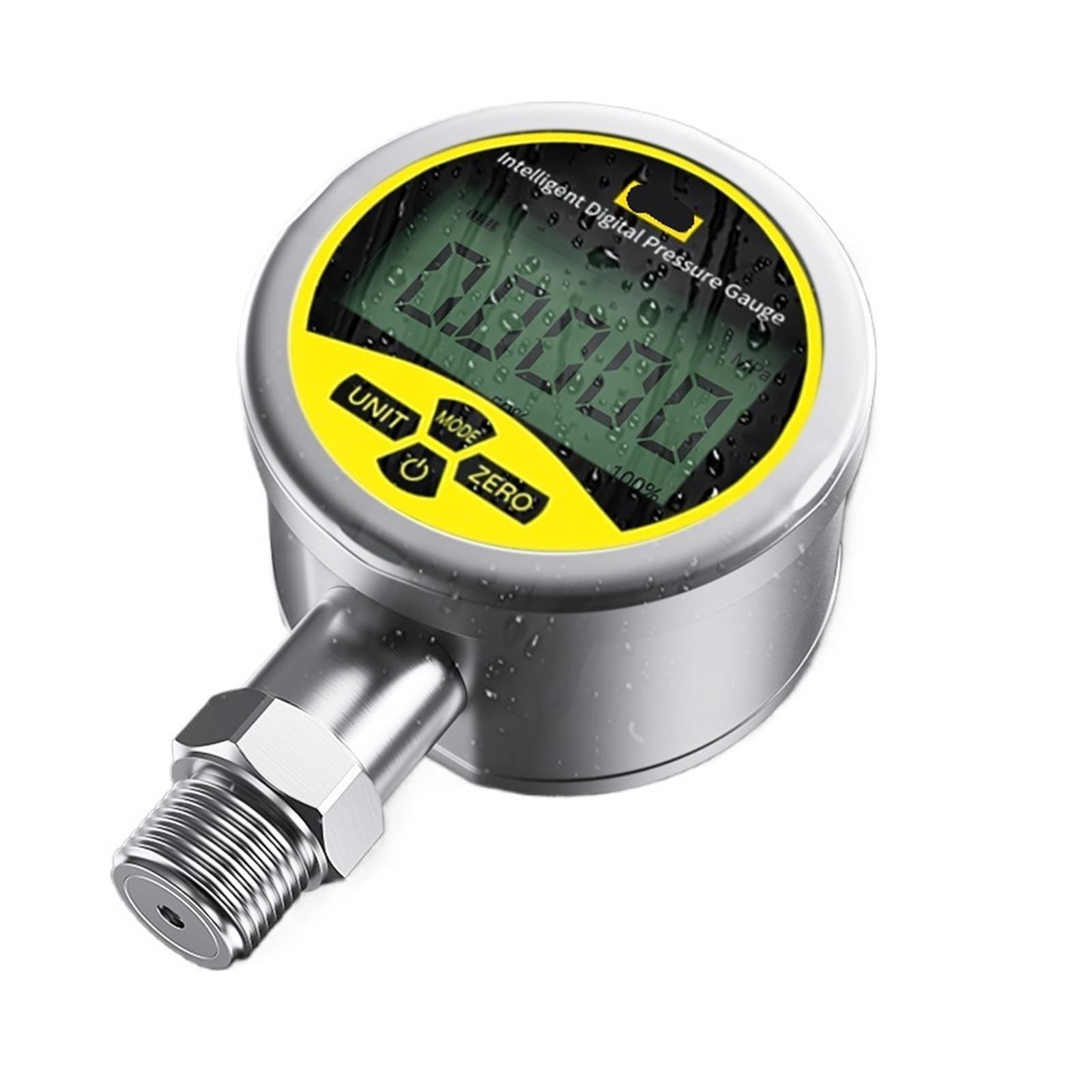 Digitales Manometer, Edelstahl-Manometer G1-2 Flüssigkeitsmessgeräte Wasserzähler(0-40Mpa)