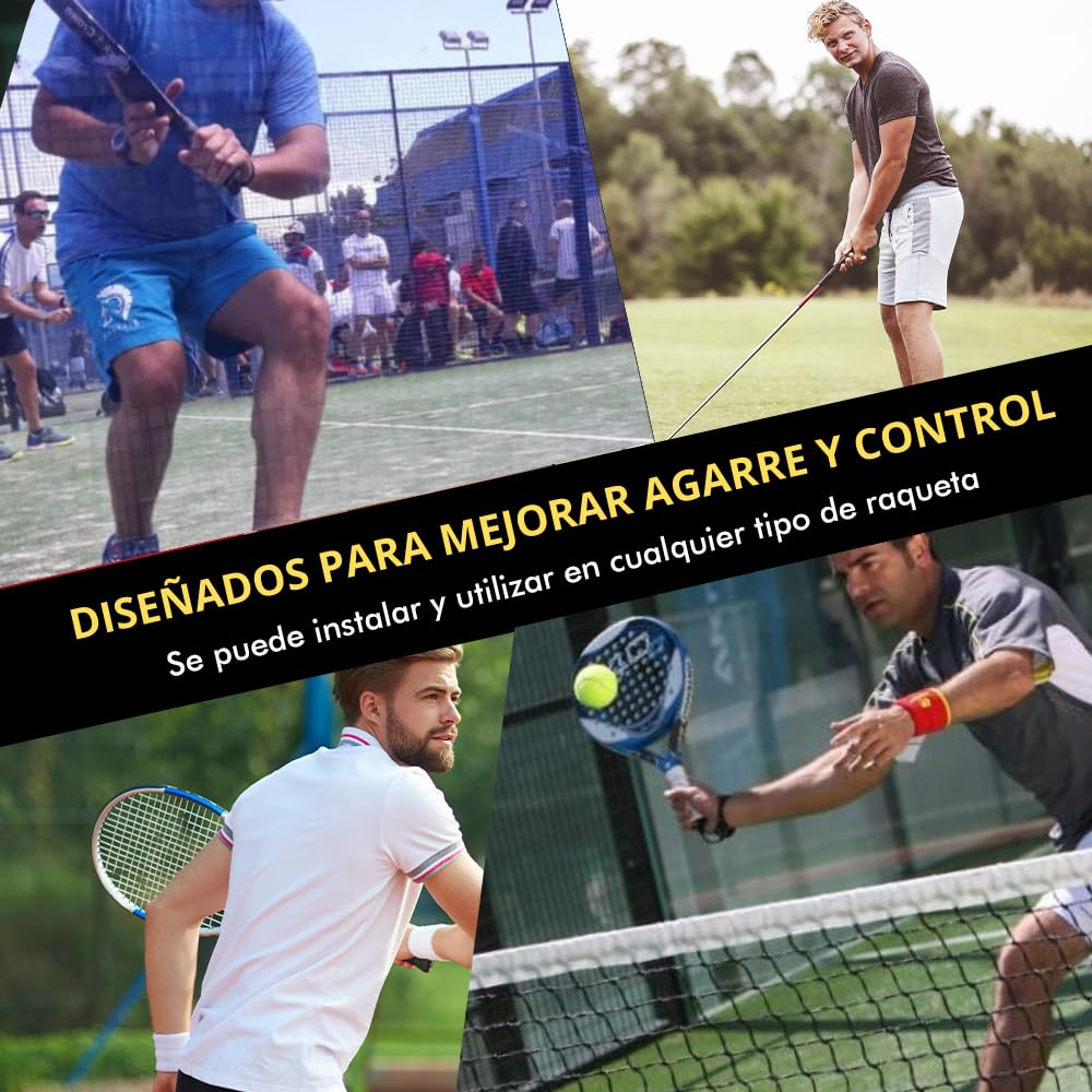 PRO-MAX SPORT Overgrips Padel Extra Adherente Perforados Blanco Pack 4/6/10/25/50 Alta Absorción Sudor Cinta Agarre Antideslizante Grip Padel Pro Sobregrip Raqueta Durabilidad Accesorios Padel — view 4