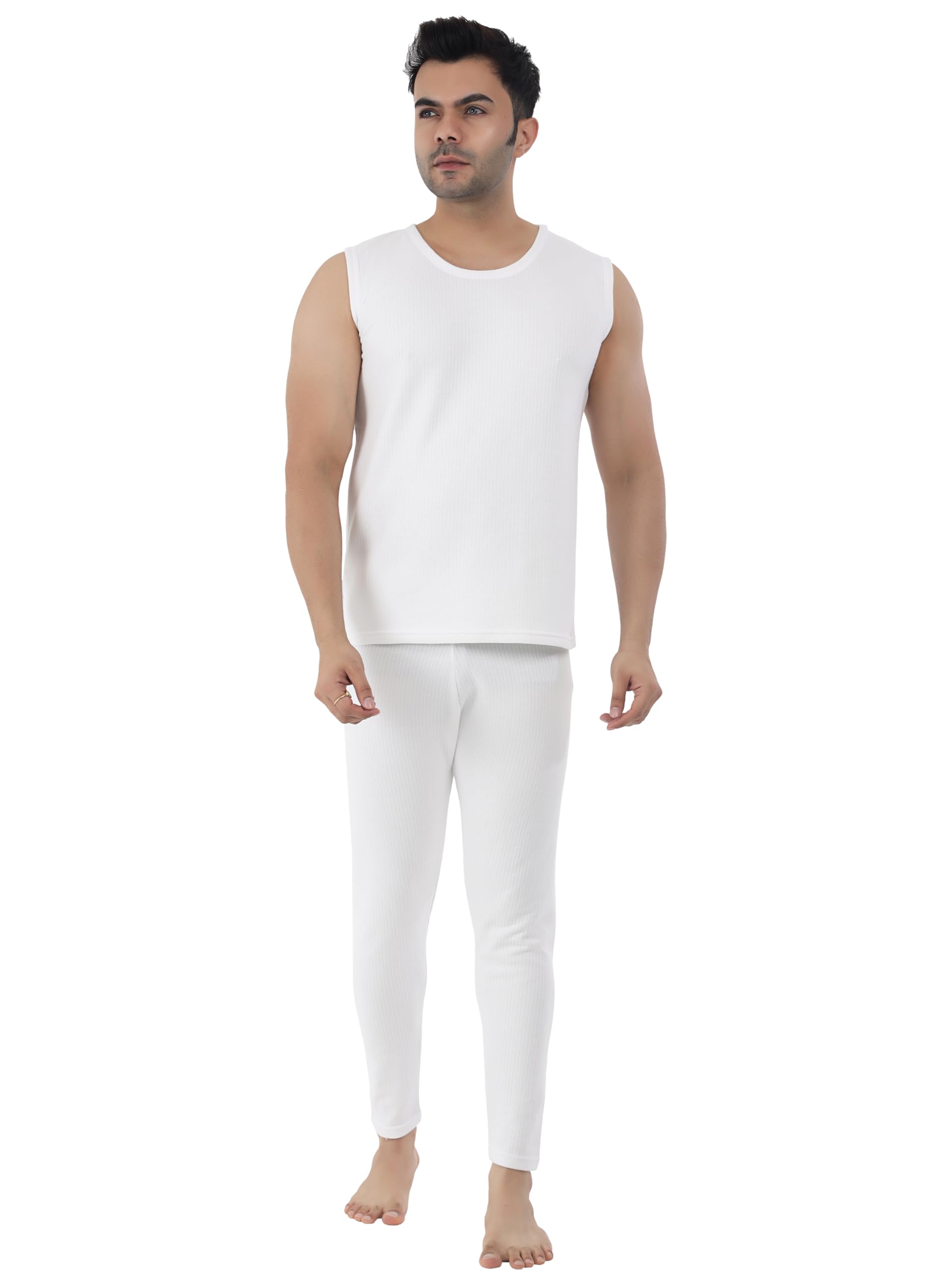 Men Polycotton Thermal Sleeveles Round Neck Top-Pyjama Set| (Pack of 1)-image-41