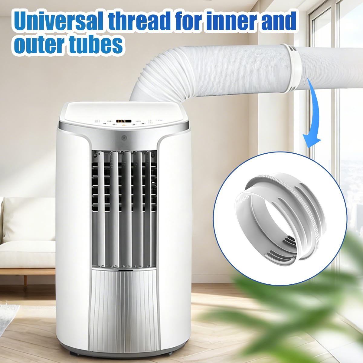Klimaanlagen Abluftschlauch Adapter, 130mm innen/150mm außen, Tragbare Klimaanlage Abgasschlauchanschluss, Klimaanlagen Schlauchkupplung für Klimaanlage Wäschetrockner Dunstabzugshaube