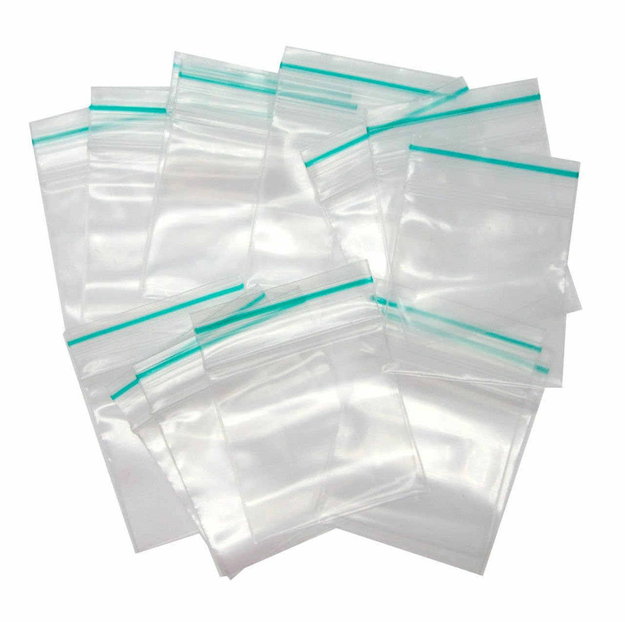 100 Grip Seal Bags 50 x 50 mm (2" x 2") Zip Lock Baggies Strong Reusable Small Clear Polythene Plastic Bag Resealable Packaging for Jewellery Medicine Herbs Spices Food Storage | by POUNDXPENCE Co®