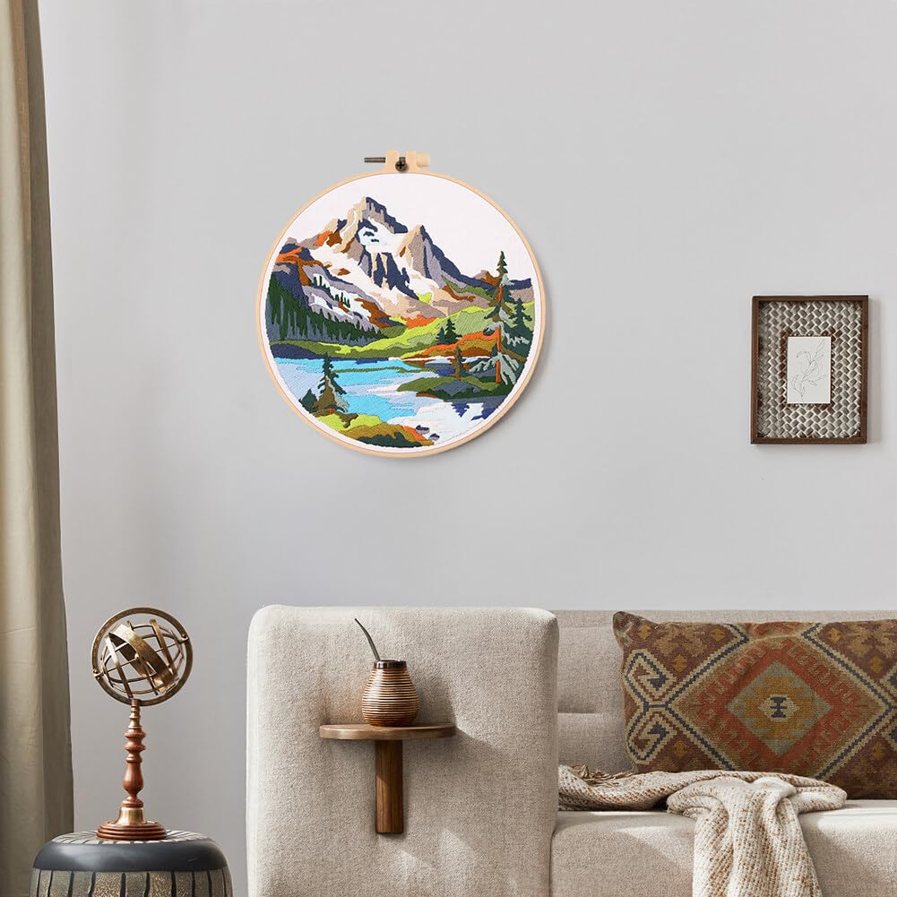 Huamengyuan Kit De Broderie Pour Débutants, Motif Floral, Avec Motifs Et Instructions (français Non Garanti), Broderie à Faire Soi-même, Contient Des Motifs Floraux Et Des Tissus Brodés, Pour Salon