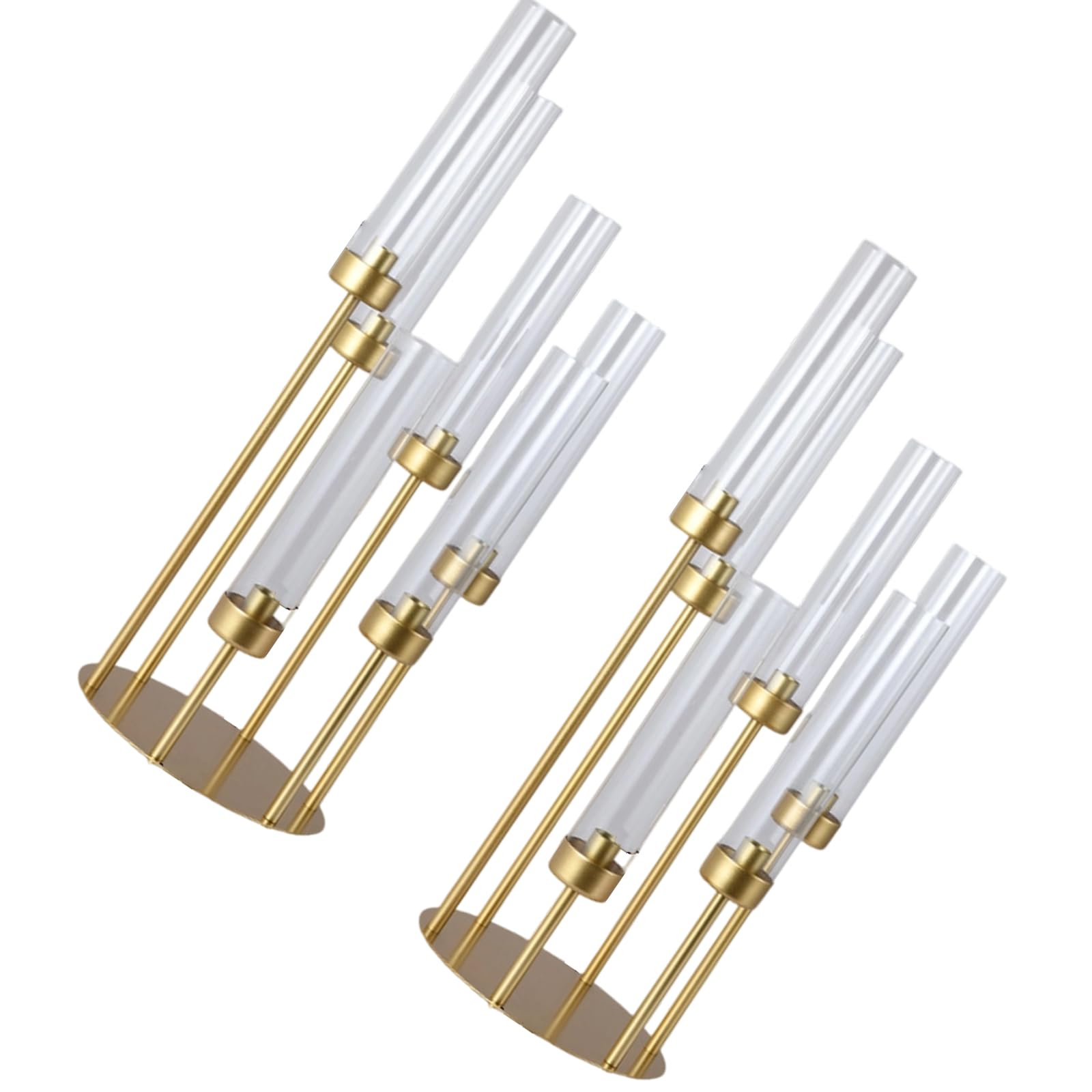 Nucelit Of 2 Functional Acrylic Iron Holders for Creating Ambiances At Special Moments and Celebrations Safe