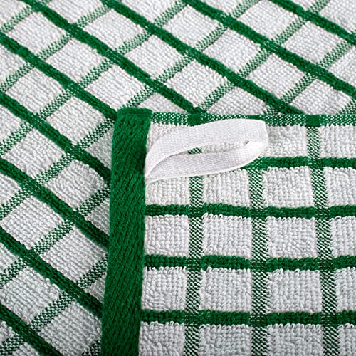 White Classic [8 Pack] Premium Dish Towels For Kitchen, With Hanging Loop - Heavy Duty Absorbent 100% Cotton 410 Gsm Terry Kitchen Towels, 16X26 (Multi) #TOP2