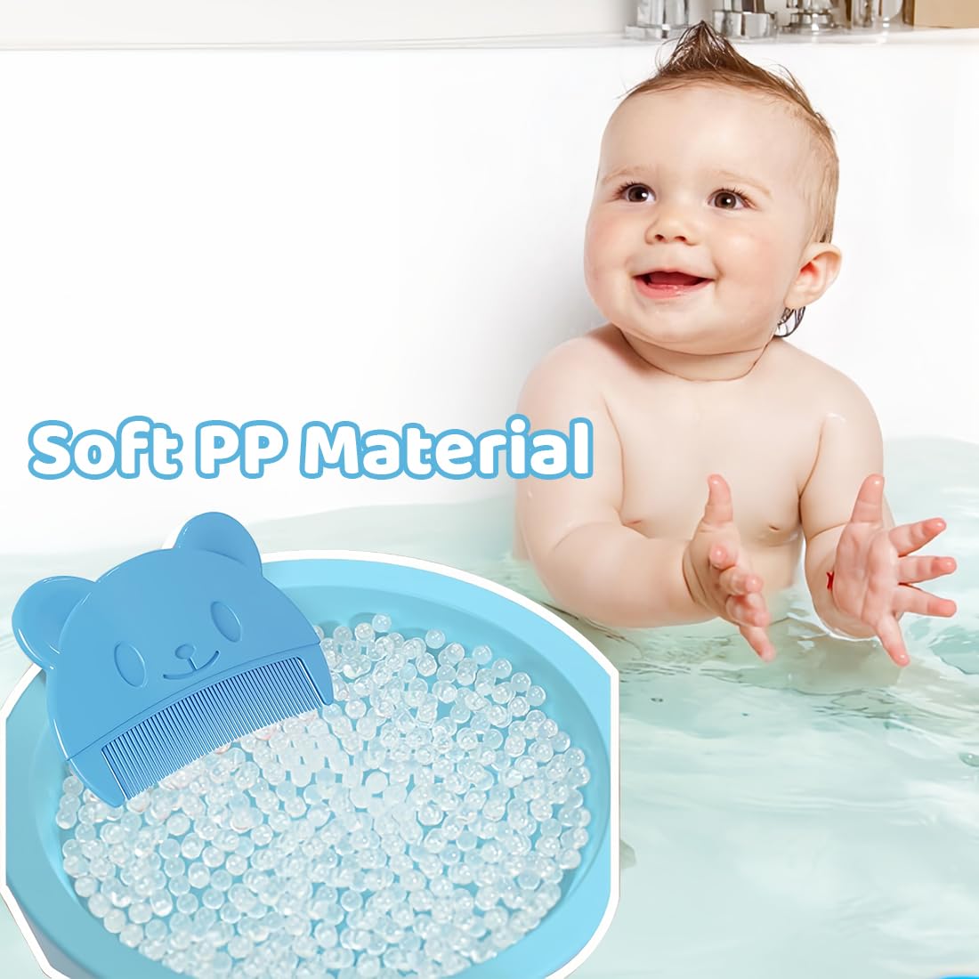 Pettine Croste Neonatali, Spazzola per Massaggioper rimuovere le croste lattee e neonato, Spazzola Neonato, Pettine Neonato Adatto, 2 pezzi