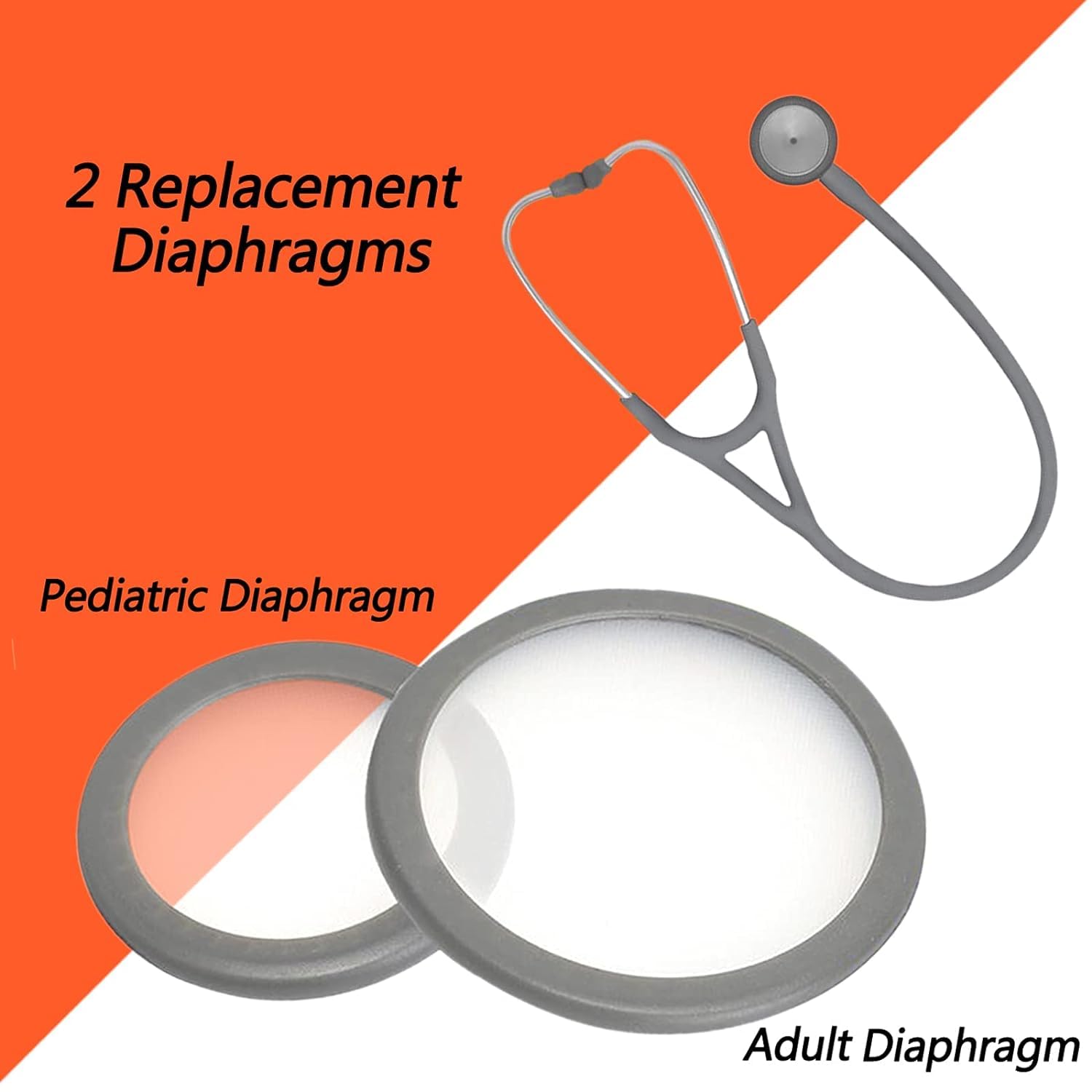 Kit di ricambio per stetoscopio Littmann Classic 3, Cardiology 3 & Cardiology 4 Stetoscopio per parti di ricambio e stetoscopio Bell Diaframma cover e parti di ricambio (grigio)
