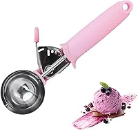 Vista 1 de Cuchara de helado, cuchara de frutas para galletas con mango de agarre cómodo, cuchara de helado de acero inoxidable con palanca de gatillo