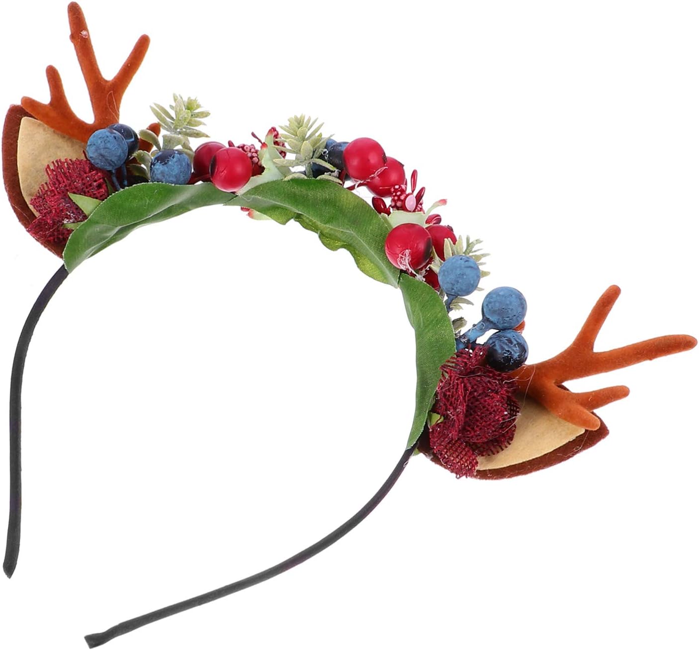 FRCOLOR Christmas Reindeer Antlers Headband Deer Antler Hair Band Cat Ears Hair Hoop Headpiece Party Favors