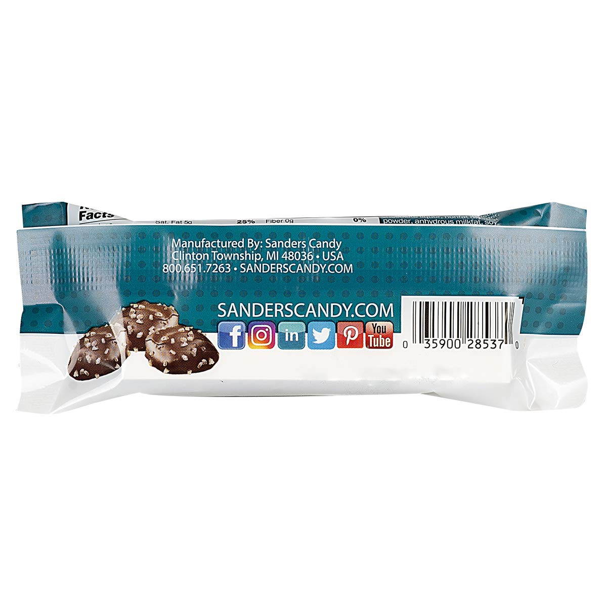 Sanders Milk Chocolate Sea Salt Caramels, Kettle Cooked Caramel Covered in Milk Chocolate, Individually Wrapped 3 Piece Set (24 Count)